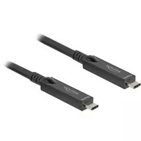 Aktyvus optinis USB-C 8K vaizdo + duomenų + PD laidas (juodas, 15 m, 60 W)