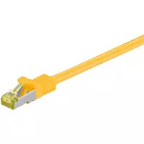 Wentronic Goobay Cat.7 sujungiamasis laidas, S/FTP (PiMF), geltonas, 1,5 m - be halogenų, varinis, RJ45 kištukas (91593)