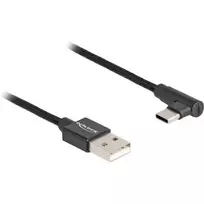 DeLOCK USB 2.0 laidas USB-A kištukas į USB-C kištuką 2 m juodas