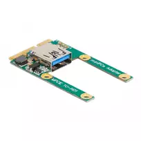 DeLOCK Mini PCIe I/O 1 x USB 2.0 Type-A lizdas pilno dydžio / pusės dydžio