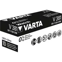 Vienkartinė baterija Varta 00381101111 sidabro-oksido (S)