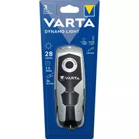 Varta Dynamo Light LED nešiojamas žibintuvėlis juodai pilkas plastikinis 3 lempos 28 lm 26 m