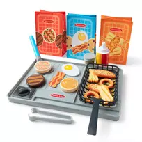 Melissa & Doug Flip & Fry Grill kepimo ir gruzdinimo žaidimų rinkinys su Water WOW spalvų keitimo maistu, ikimokyklinis žaislas, nuo 3 metų