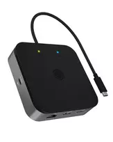 ICY BOX 7-in-1 USB4® DockingStation su dviem vaizdo išėjimais, laidinis, USB4, 60 W, 3,5 mm, 10, 100, 1000Mbit/s, antracito spalvos