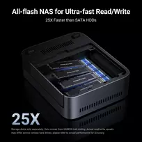 Ugreen DXP480T Plus NAS stalinis Intel® Core™ i5 8GB DDR5 pilka