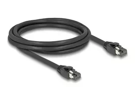 DeLOCK RJ45 tinklo kabelis Cat.8.1 S/FTP 2m 40Gbps juodas
