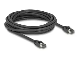 Delock tinklo kabelis RJ-45 (M) į RJ-45 (M) 5,0 m S/FTP CAT 8.1 halogeninis, be užkablių, 40Gbps, juodas (80236)