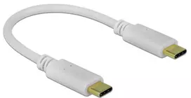 Delock USB-C laidas, 15 cm, 100 W, PD 2.0, baltas (85357)