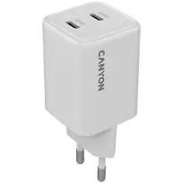 Canyon CU45CC GaN 45 W kroviklis su 2 PD išėjimais, baltas (CNS-CUW45CC)