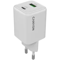 Canyon CU45AC 45W universalus baltas greitasis sieninis kroviklis su USB-C ir USB-A