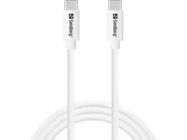 Sandberg USB-C į USB-C 65W 1M SAVER laidas, 1 m, USB C, USB C, USB 2.0, Baltas
