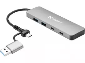 Sandberg USB-C/A į 2xUSB-A+2xUSB-C šakotuvas