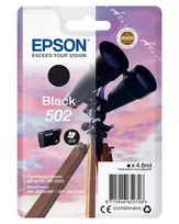 Epson 502 Original Juodos Spalvos Kasetė, Standartinė Talpa, Pigmentinis Rašalas, 4.6 ml, 1 vnt., 210 puslapių