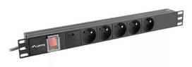 PDU Lanberg PDU-05E-0200-BK 5 AC lizdų 1U Juoda