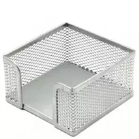 Užrašų dėžutė Forpus, 9,5x9,5 cm, sidabrinė, perforuotas metalas 1005-007