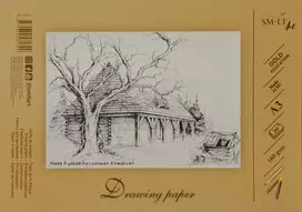 Piešimo ir eskizavimo popierius SMLT A3, 160 g/m², 20 lapų, klijuotas