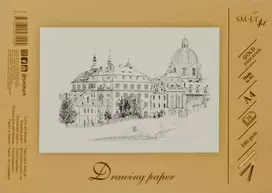 Popierius piešimui ir eskizams SMLT A4, 160 g/m², 20 lapų, klijuotas