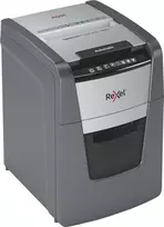 Popieriaus smulkintuvas Rexel Optimum Auto+ 100M, mikro pjūvis, 22 cm, 55 dB, juoda/pilka