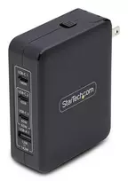 StarTech.com 140W USB-C sieninis įkroviklis, 3x USB-C/1x USB-A, PD 3.1 tarptautinis GaN maitinimo adapteris, skirtas MacBook/Dell XPS/Inspiron
