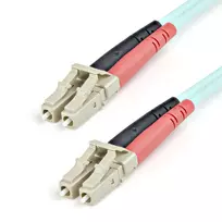 StarTech.com 1 m (3 pėdos) LC/UPC – LC/UPC OM3 daugiamodis šviesolaidinis kabelis, pilnas dupleksas 50/125 µm, 100G, maži įterpimo nuostoliai, LSZH šviesolaidinis trumpiklis
