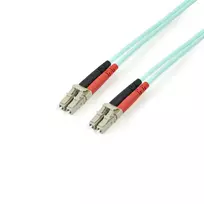 StarTech.com 2m (6,6 pėdų) LC/UPC į LC/UPC OM3 daugiamodis šviesolaidinis kabelis, pilnas dupleksas 50/125µm, 100G, maži nuostoliai, LSZH šuoliukas
