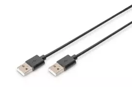 Assmann USB jungiamasis laidas, tipas A M/M, 3,0 m, USB 2.0 suderinamas, UL, juodas (AK-300100-030-S)