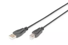 Digitus ASSMANN USB laidas - USB A (4 kontaktų, vyriškas) - USB B (4 kontaktų, vyriškas) - 50 cm (USB 2.0) - Juodas (AK-300105-005-S)