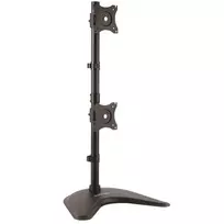 StarTech.com stovas dviem monitoriams – vertikalus, laisvai pastatomas, 10 kg, 33 cm (13 col.), 68,6 cm (27 col.), 100 x 100 mm, juodas