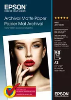 Epson Archival Matte Popierius, DIN A3, 189g/m², 50 lapų