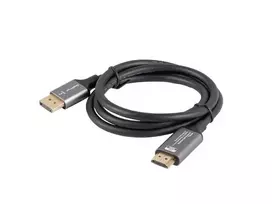 Displayport(M)-HDMI(M) laidas 1M 4K juodas ir sidabrinis
