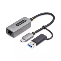 StarTech.com USB-C į Ethernet adapteris su USB-A jungtimi, 10/100/1000Mbps, USB 3.0 į Gigabit Ethernet tinklo adapteris, 15 cm laidu, USB GbE adapteris