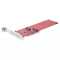 StarTech.com DUAL-M2-PCIE-CARD-B Dvigubas M.2 PCIe SSD adapteris, PCIe x8/x16, PCI Express 4.0, 7,8GB/s vienam diskui, reikalingas bifurkavimas
