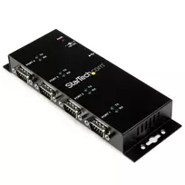 StarTech.com 4 prievadų USB į DB9 RS232 serijinis adapterių mazgas – pramoninis, montuojamas ant DIN bėgio ir sienos