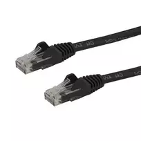 StarTech.com 10m CAT6 Ethernet kabelis - juodas CAT 6 Gigabit Ethernet laidas - 250MHz 100W PoE RJ45 UTP tinklo/jungiamasis laidas be užkabinimų su įtempimo mažinimu, individualiai išbandytas