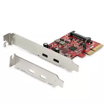 „StarTech.com“ 2 prievadų USB 3.2 Gen 2 PCIe kortelė, USB-C 10Gbps SuperSpeed PCI Express 3.0 x4 valdiklio kortelė, USB Type-C adapterio kortelė, tik duomenims, Windows/macOS/Linux, TAA