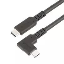 StarTech.com 6.6ft (2m) USB-C laidas, stačiu kampu, USB 5Gbps, 100W (5A) Power Delivery, 4K 60Hz DP Alt režimas, tvirtas USB-C laidas – suderinamas su Thunderbolt