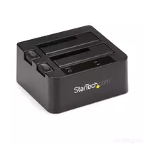 StarTech.com Dviejų diskų USB 3.2 Gen 2 SATA kietųjų diskų dokas, 10Gbps, išorinis 2,5/3,5 colio SATA I/II/III SSD/HDD dokas, karšto keitimo lizdas, įkrovimas iš viršaus