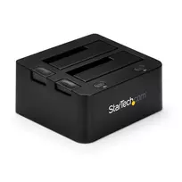 StarTech.com Dual-Bay USB 3.0 į SATA ir IDE kietojo disko dokas, USB išorinis 2.5/3.5 col. SATA I/II/III ir IDE (40 kontaktų) SSD/HDD dokas, karšto keitimo lizdai, įkrovimas iš viršaus