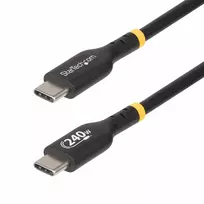 StarTech.com 1 m USB-C įkrovimo laidas, USB-IF sertifikuotas, 240W PD EPR, USB 2.0, TPE apvalkalas, vyriškas/vyriškas