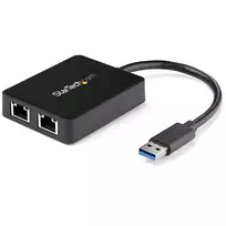 StarTech.com USB 3.0 prievado adapteris su dviem Gigabit Ethernet prievadais ir USB prievadu