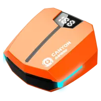 Canyon GTWS-2 Belaidės ausinės su kabliuku žaidimams USB Type-C Bluetooth Įkrovimo stotelė Oranžinė (CND-GTWS2O)