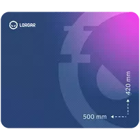 Lorgar Main 135 mėlynai violetinis žaidimų pelės kilimėlis 500x420 mm