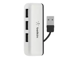 Belkin USB 2.0 4 prievadų kelioninis USB šakotuvas, sidabrinis, F4U021bt