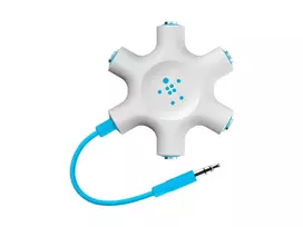 Belkin F8Z274BT - Green - White - 1x 3.5mm - 5x 3.5mm - Male - Female