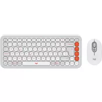 Pelių ir klaviatūrų rinkinys Logitech POP Icon Combo Bluetooth QWERTZ Šveicariškas Oranžinis Baltas