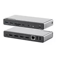 ALOGIC DV4 - doko stotelė - nešiojamam kompiuteriui - USB-C / USB-A - 3 x HDMI, DP - 1GbE (DUCDV4)