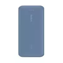 Belkin BPB024HQBL nešiojamas 10 000 mAh power bankas su integruotu USB-C laidu, 20 W