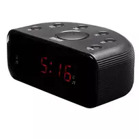 Denver CR-430 radijo laikrodis su analoginiu ir skaitmeniniu derinimu, FM, LED ekranu, juodas
