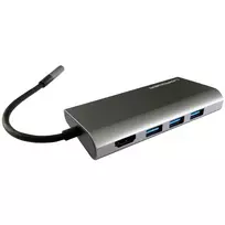 LC-Power LC-HUB-C-MULTI-5 USB 3.2 Gen 1 Type-C laidinis dokas nešiojamam kompiuteriui