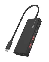 ICY BOX IB-HUB1436-CPD USB 3.2 Gen 2 (3.1 Gen 2) Type-A laidinis USB šakotuvas juodas